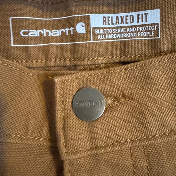 Carhartt Men's Rugged Flex 46/30 Duck Double-Front Brown Utility Pant Brown Rela - Picture 9 of 15